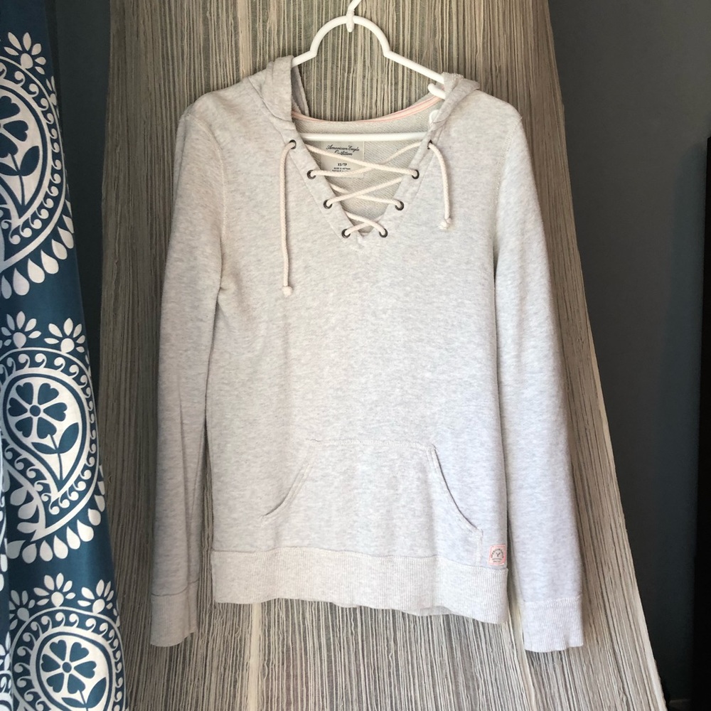 AE lace up hoodie